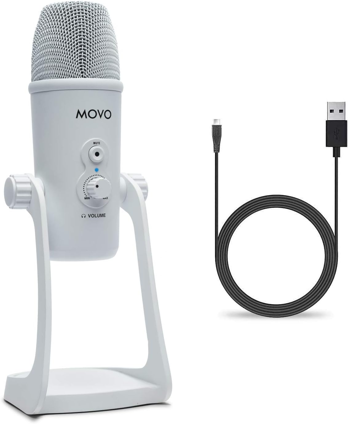 Movo UM700W Desktop USB Microphone for Gaming and Podcasting