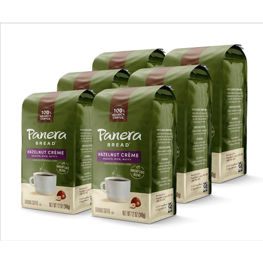 Panera Hazelnut Crme, Flavored Ground Coffee 6-Pack