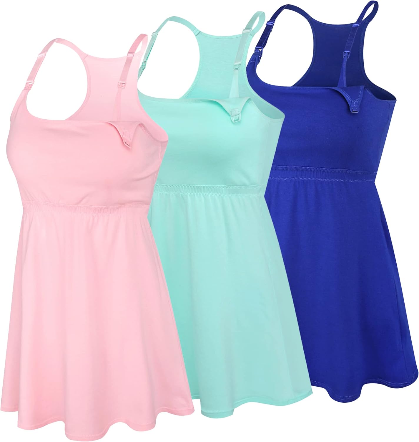 SUIEK Maternity Nursing Tank Tops with Bralette for Comfort