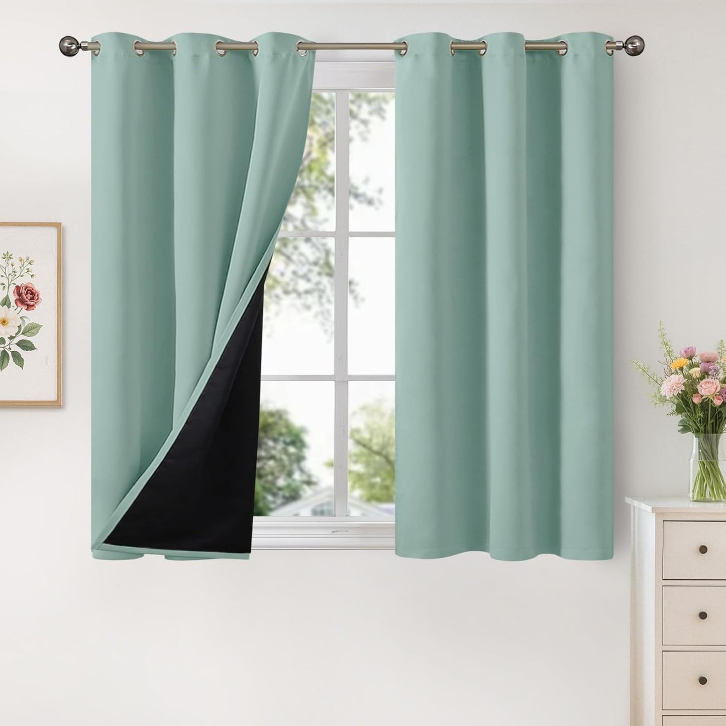 YoungsTex 100% Blackout Curtains for Bedroom and Living Room