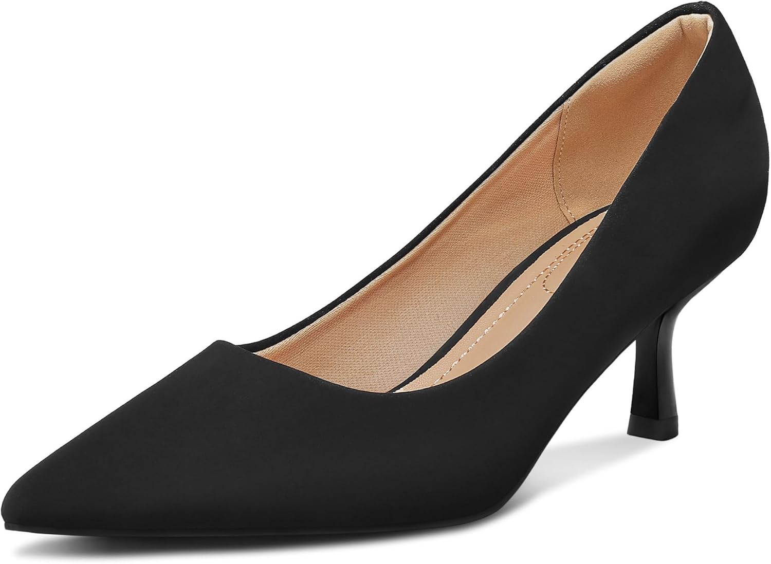 mysoft Kitten Heels for Women - Elegant Low Heel Pumps
