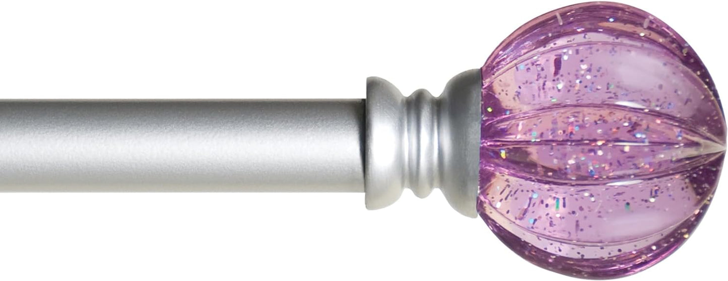 Kenney Estrella Purple Sparkle Acrylic Curtain Rod