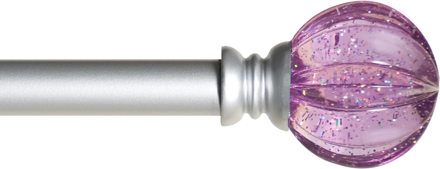 Kenney Estrella Purple Sparkle Acrylic Curtain Rod