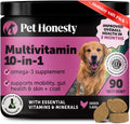 Multivitamin Dog Supplement - 10-in-1 Daily Chew for Joint, Coat