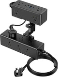 Dual Layer Desk Clamp Power Strip - 19-in-1 Desk Mount Surge Protector
