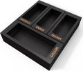 Bamboo Storage Bag Organizer for Kitchen Drawer - 4 Separate Baggie