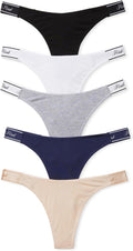 Victoria's Secret PINK Cotton Logo Thong Multi Pack - Comfortable