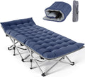 Slsy Folding Camping Cot for Adults with Padded Comfort