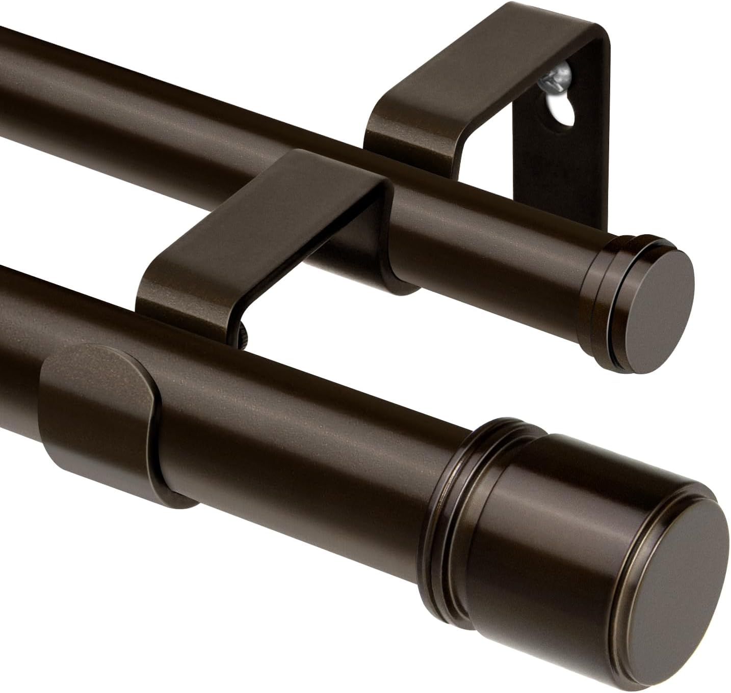 Double Curtain Rod 32 to 86 Inch for Heavy Duty Windows