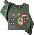 POPPOP Christmas Claus Embroidery Sweatshirt - Cozy Holiday Gift made