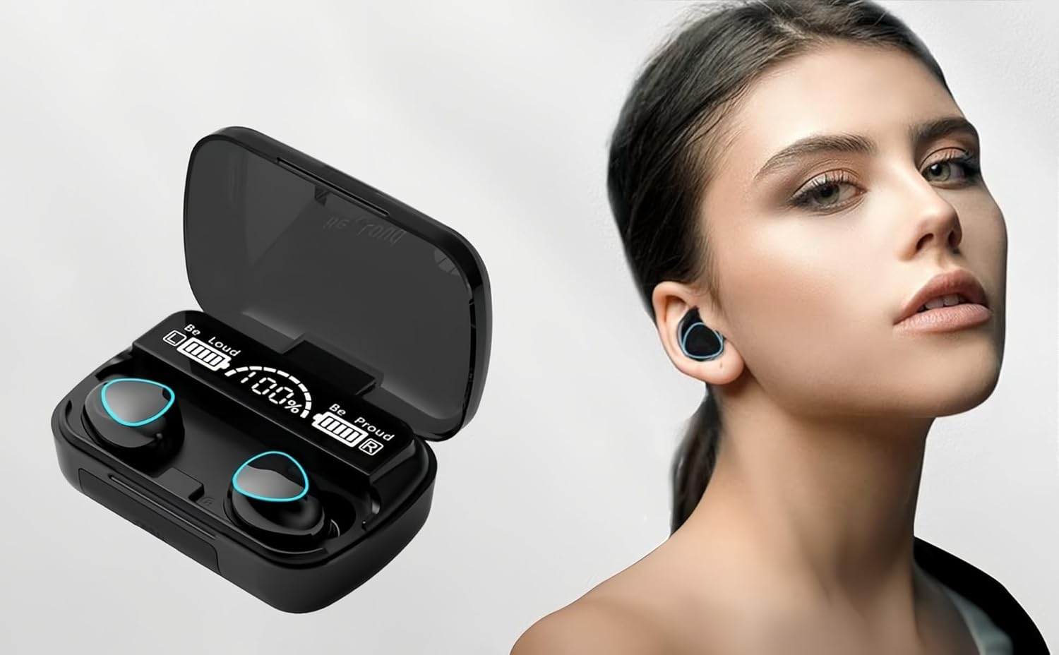 NIUTA Wireless Earbuds: 136Hr Playtime, IPX7 Waterproof, Digital Display
