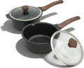 Vinchef Nonstick Sauce Pot Set 3QT & 4QT - Durable Everyday Saucepans