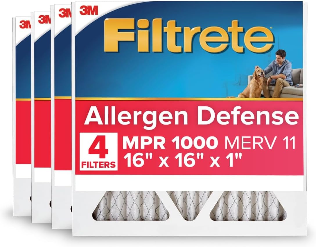Filtrete 16x16x1 AC Furnace Air Filter for Cleaner Air