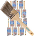 Pro Grade Paint Brushes 12-Pack 3in Angle Brushes - Precise Cut-In