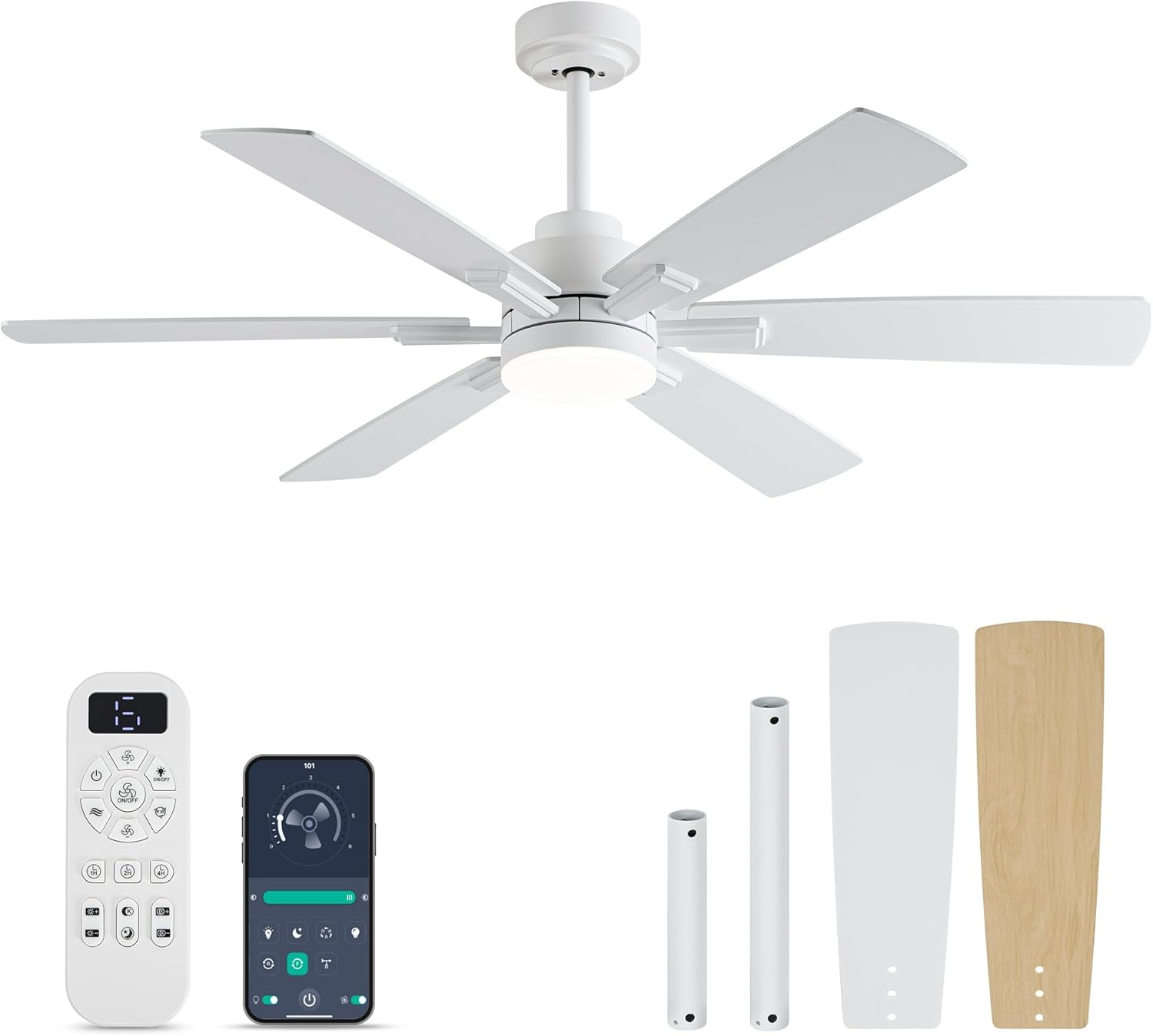 OURSTAR Ceiling Fan with Lights and Remote Control for Home
