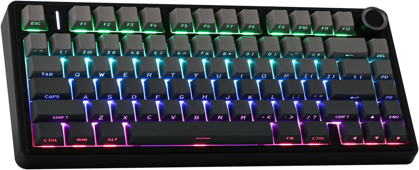 75% Wireless Gaming Keyboard w/ Hot Swappable & Knob for Ultimate Control