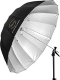 Glow Easy Lock Large Deep Silver Fiberglass Umbrella 51in - Precise