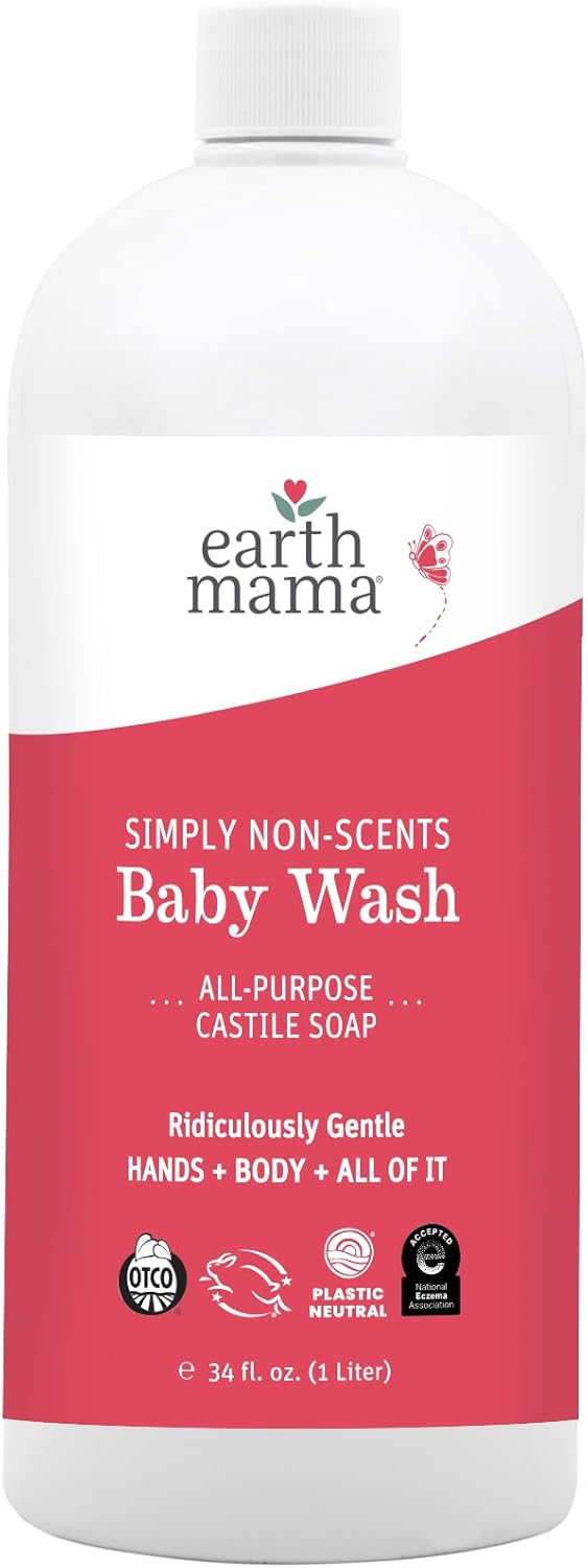 Earth Mama Simply Non-Scents Baby Wash Liquid Hand Soap Refill
