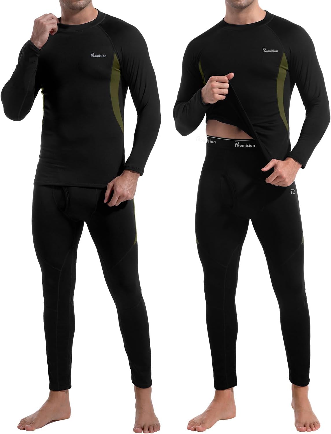 Thermal Underwear for Men Long Johns Fleece Lined Base Layer