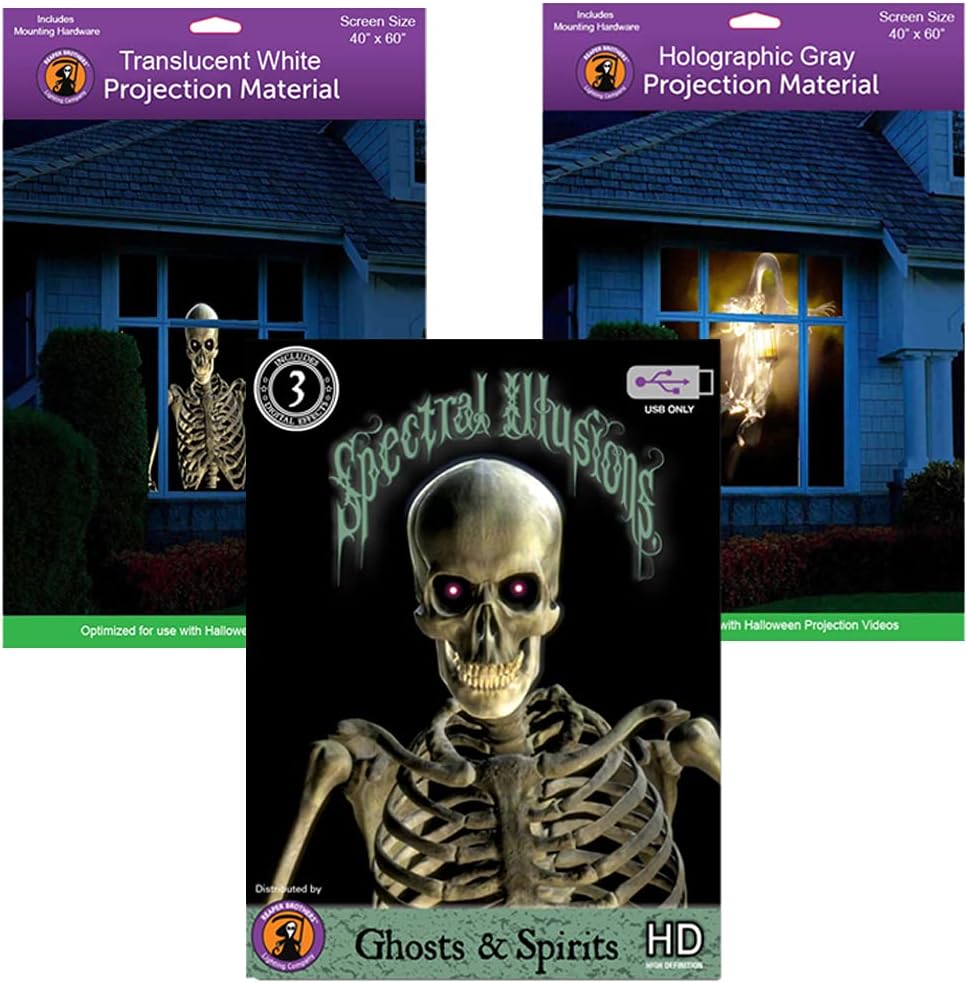 Spectral Illusions Ghosts and Spirits Halloween Digital Decoration