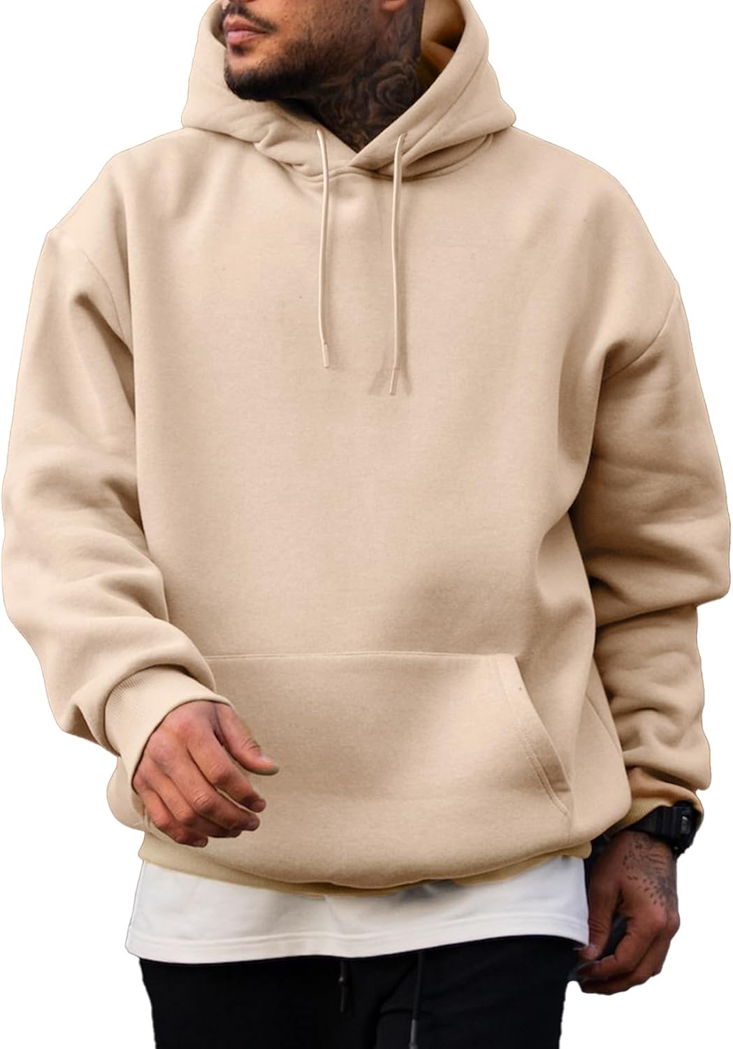 JMIERR Mens Casual Cotton Hooded Sweatshirts for Everyday Wear