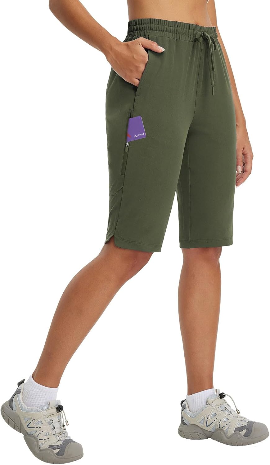 Baleaf Women's 13ft' Knee Length Hiking Shorts for Active Women