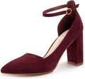 Women's Closed Toe Pumps 3-Inch Chunky Heels - Comfortable Dress Shoes