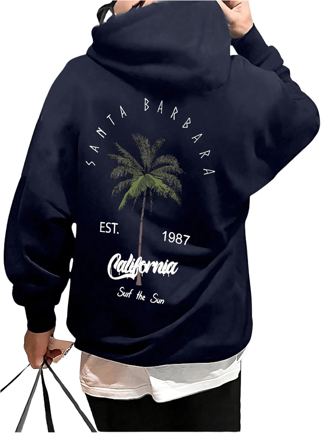 SOLY HUX Oversized Hoodie - Graphic Letter Print