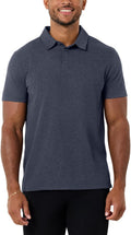 Slim Fit Polo Shirt for Men - Short Sleeve Collared Comfort
