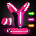 LED Reflective Vest Running Gear Set - Rechargeable Safety Vest