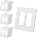 CML Matte White 2-Gang Screwless Wall Plate 30 Pack - Modern Finish
