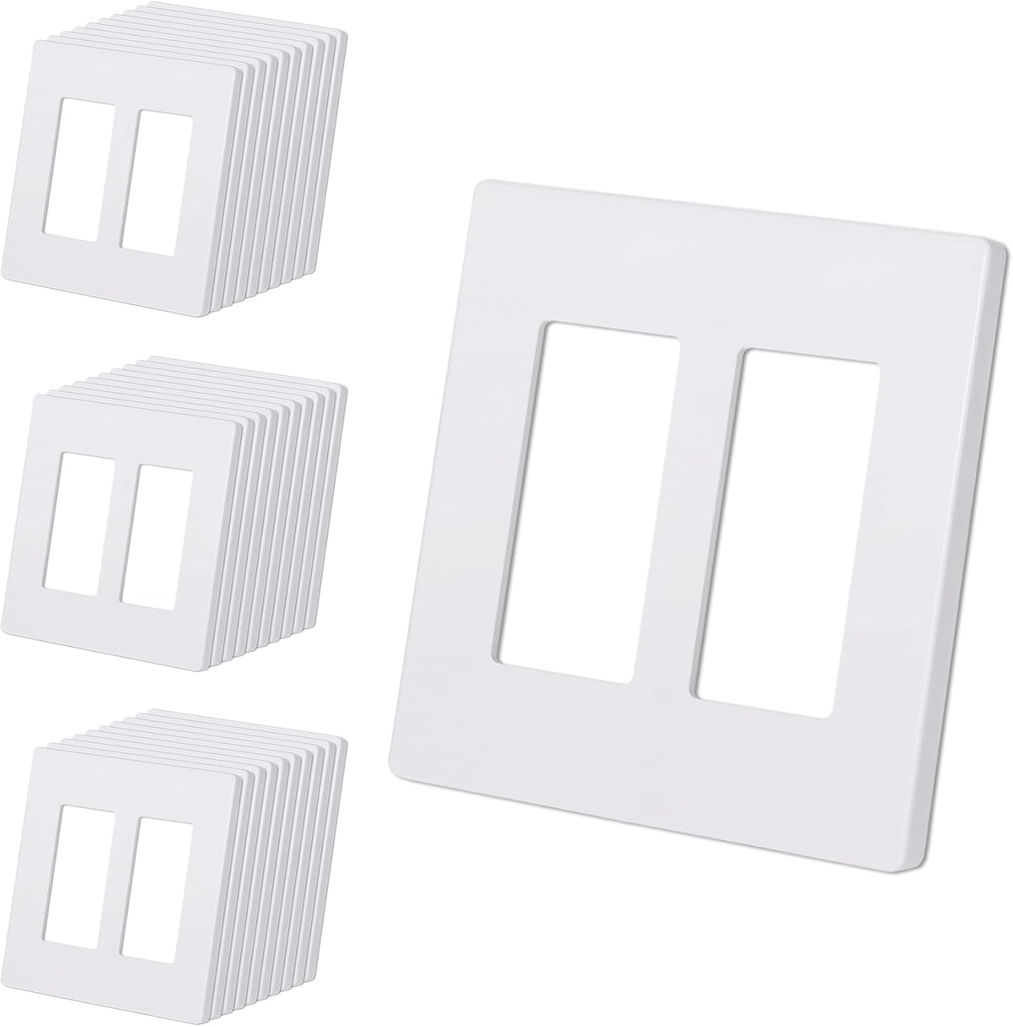 CML Matte White Screwless Wall Plates for Modern Decor Upgrade