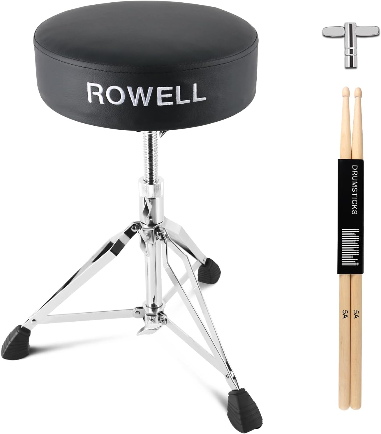 ROWELL Drum Throne Adjustable Lightweight Stool for Drummers