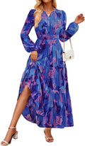 Elegant ZESICA Long Sleeve Maxi Dress for Women's Autumn Wardrobe