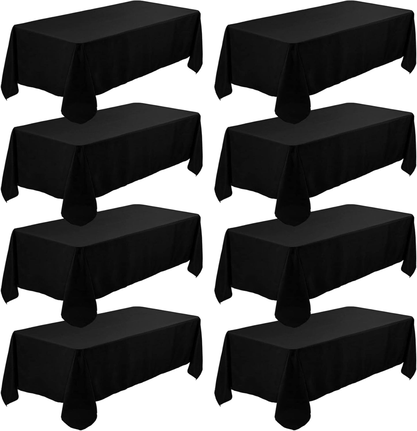 8 Pack Rectangle Tablecloths 60 x 126 Inch for Elegant Events