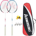 Kawasaki Badminton Rackets Set of 2 - Lightweight Carbon Duo