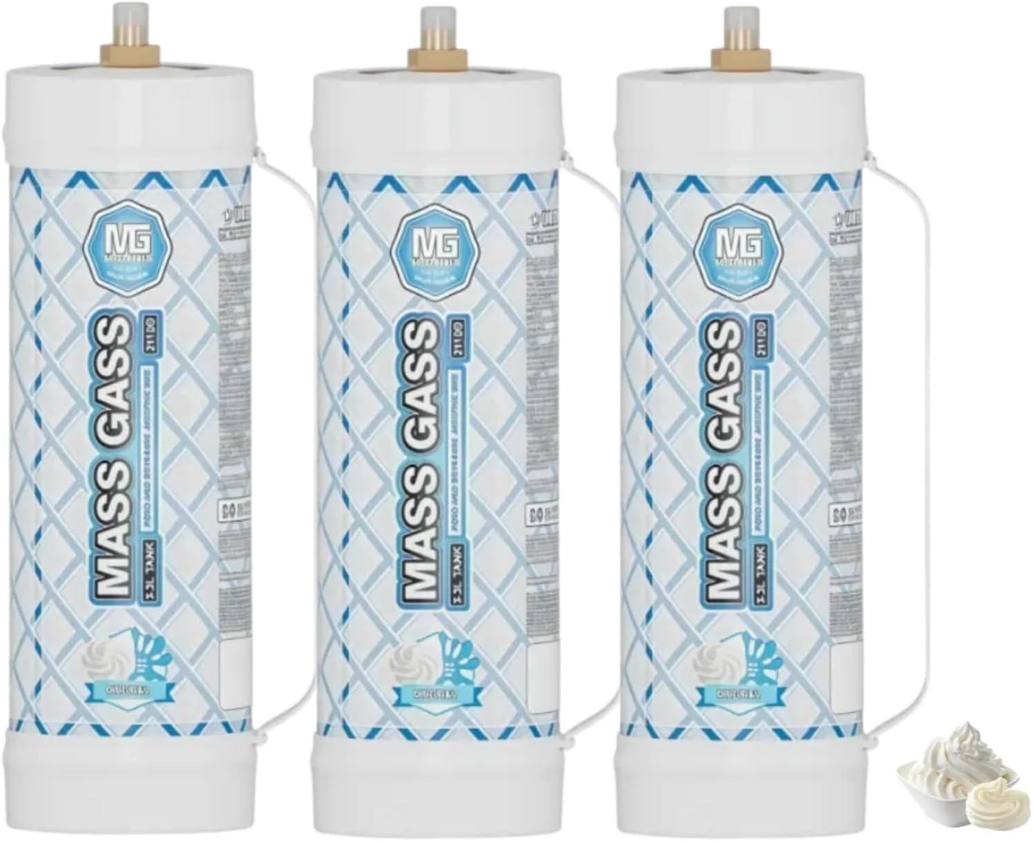 Pure Whipped Cream Chargers by MassGass