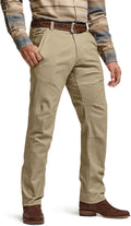 CQR Men's Motion Utility Casual Pants - Durable, Comfortable Fit grit