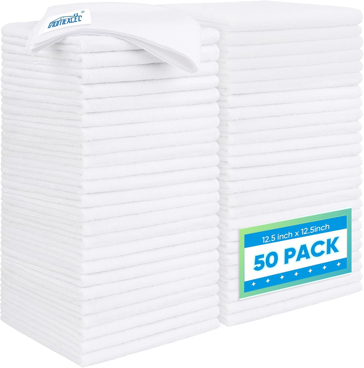 HOMEXCEL Microfiber Cleaning Cloths 150 Pack for Car and Home