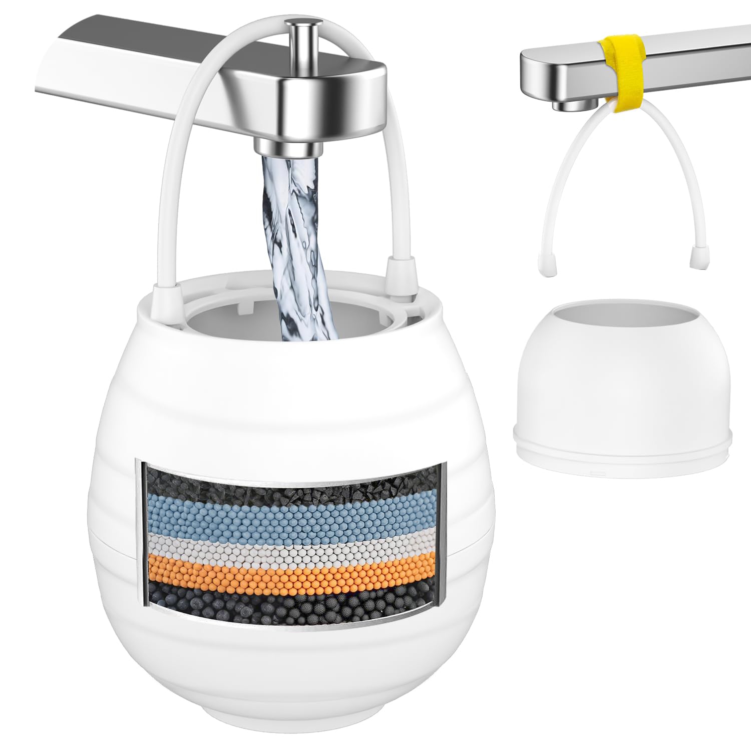 Bath Water Filter for Tub Faucet - Softens Water & Protects Skin