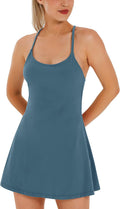 Womens Tennis Dress with Built-In Shorts - Breathable Summer Active