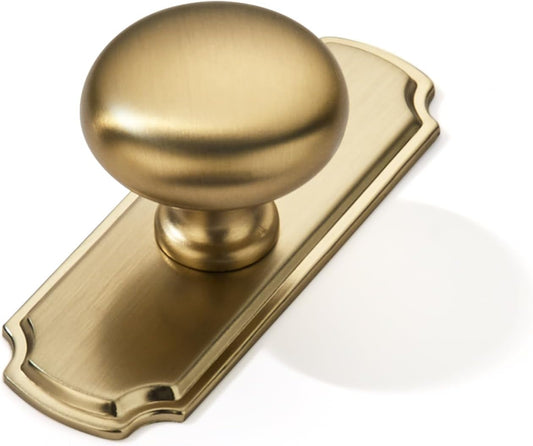 1-1/4 Inch Backplate for Cabinet Knobs in Champagne Bronze