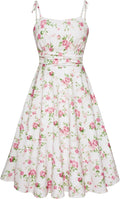 Belle Poque 2025 Spaghetti Strap Midi Sun Dress - Vintage Casual