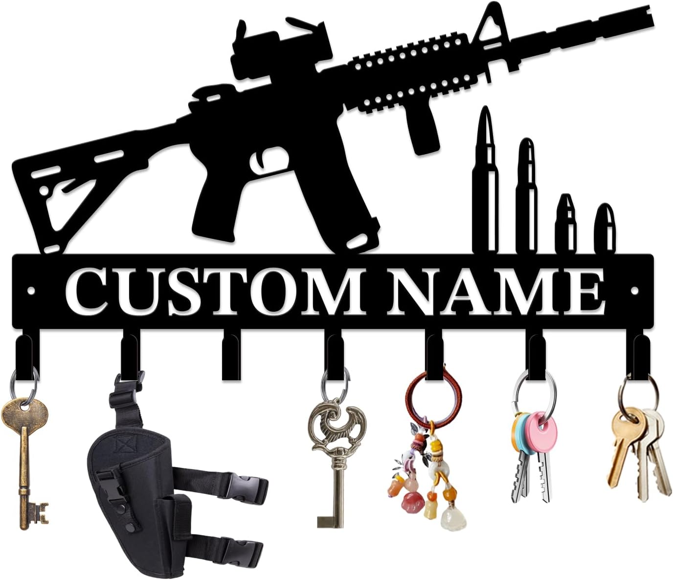 Custom Metal Gun Keys Hooks: Personalized Storage