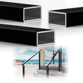 3 Pack 8FT Black Aluminum Handrail - Weatherproof, Cuttable
