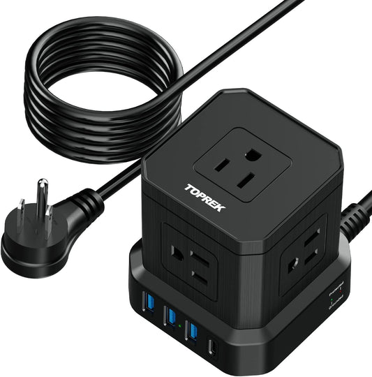 TOPREK Power Strip: Fast USB-C Charging