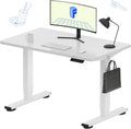 40 in White Whole-Piece Standing Desk EN1 - Electric Height