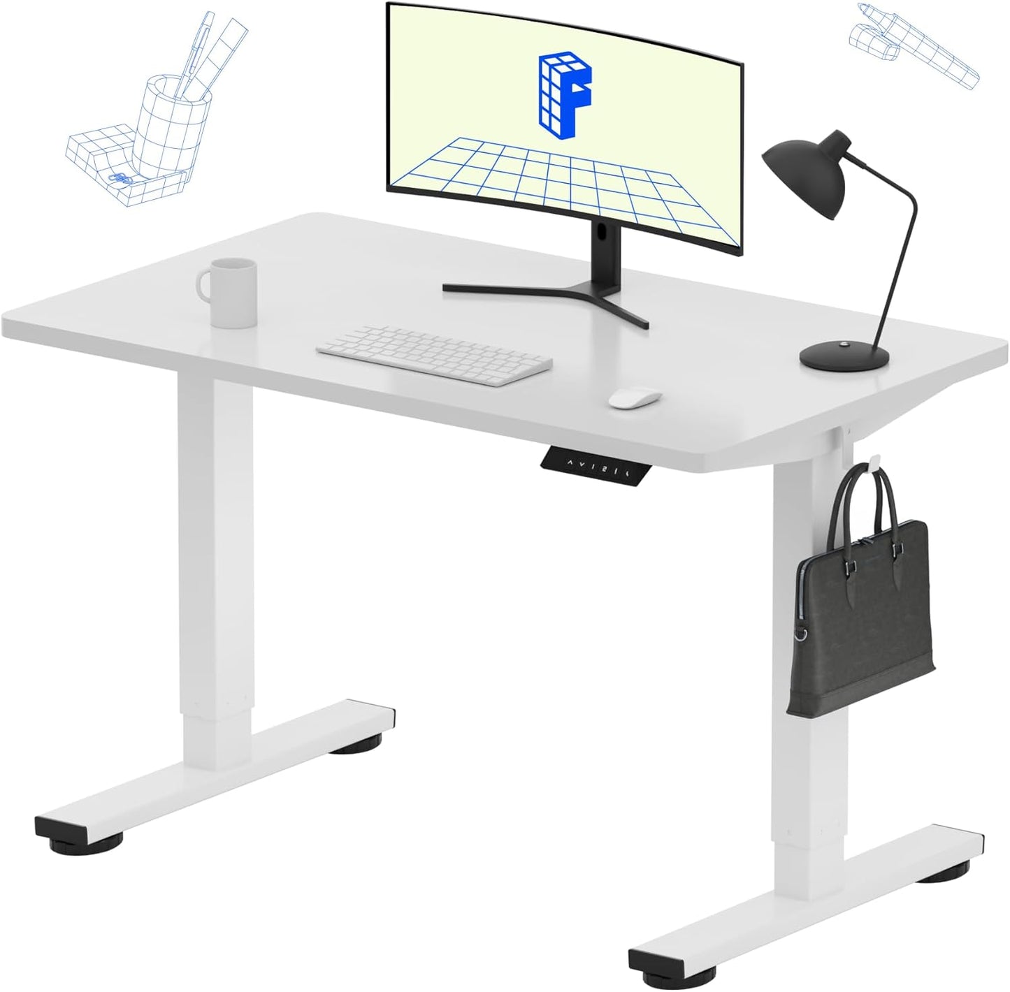 FLEXISPOT EN1 Electric Stand Up Desk with Spacious Desktop
