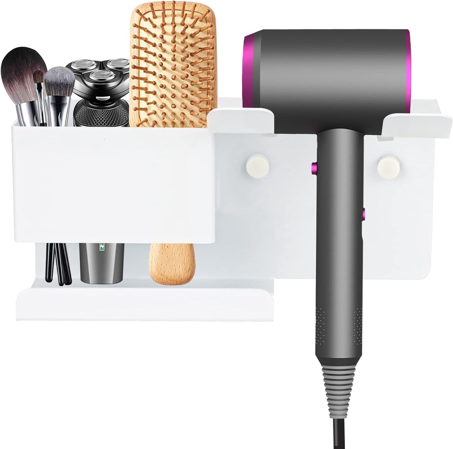 Space-Saving Hair Dryer Rack by SHAIDOJIO