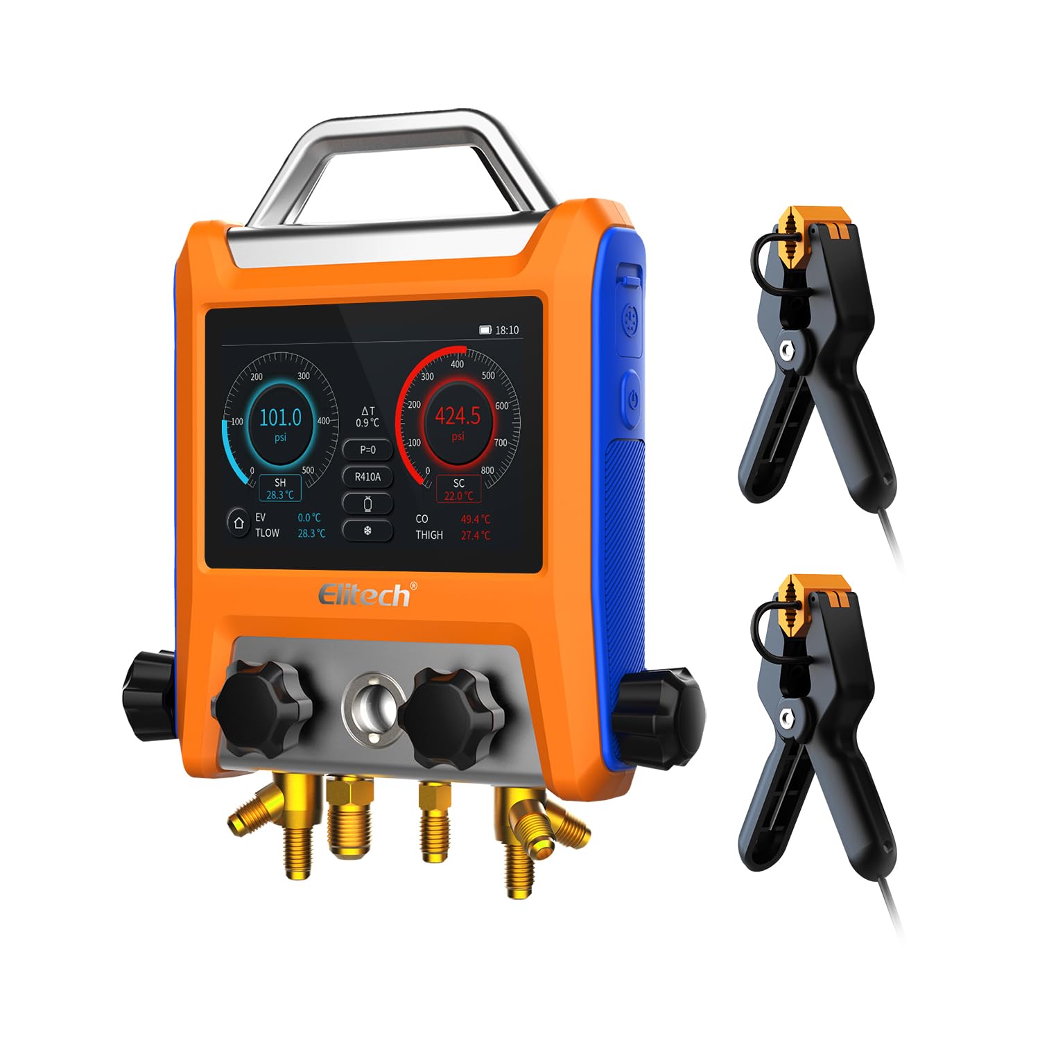 Elitech Digital Manifold Gauge EMG-40V for HVAC Professionals